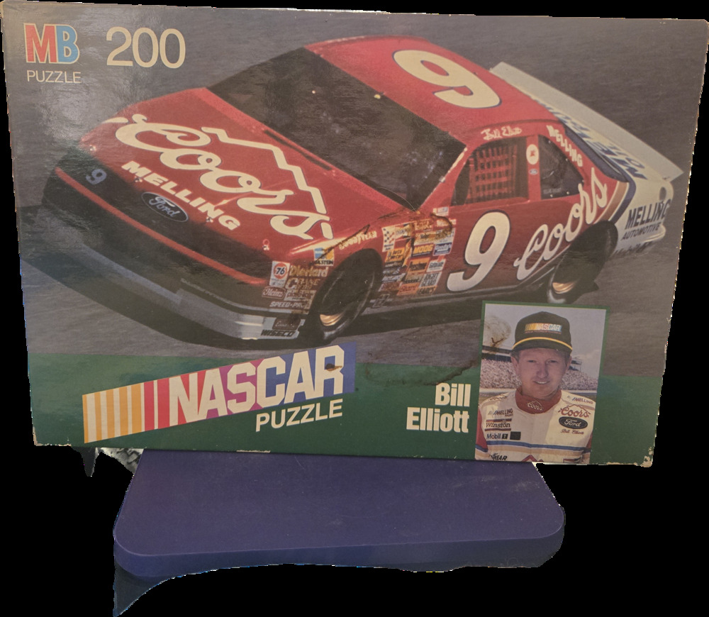 Bill Elliott #9 Coors Melling Ford NASCAR Milton Bradley Vintage 200pc Puzzle